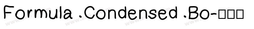 Formula Condensed Bo字体转换